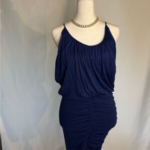 BCBGMaxAzria Strapless Navy Blue Dress